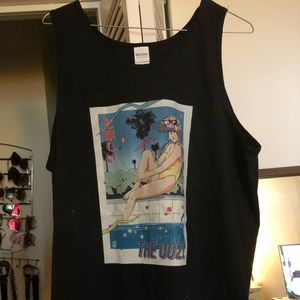 The OOZE x Mizucat black tank top